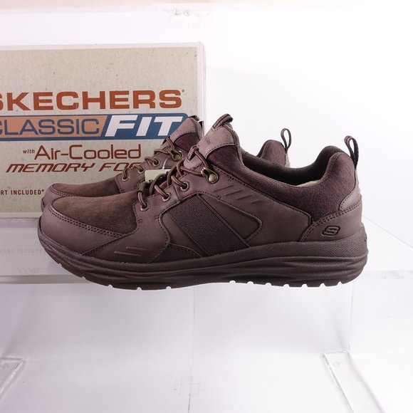 Skechers Men's HARSEN- Arbor Oxford, Chocolate